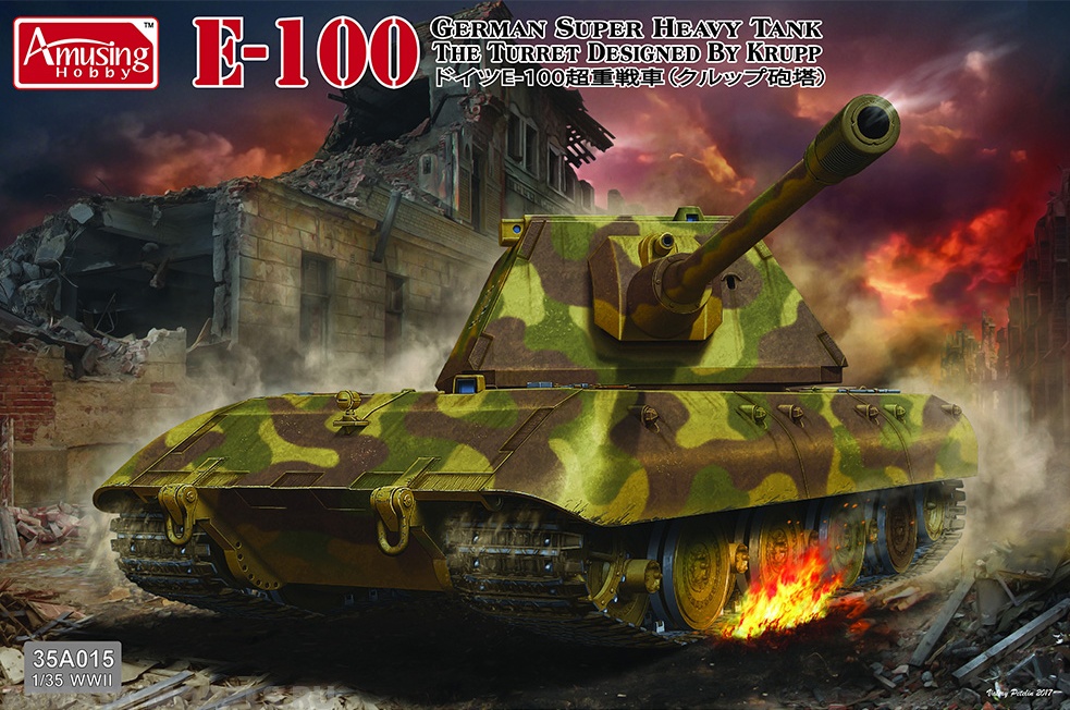AH35A015 Немецкий сверхтяжелый немецкий танк  Superheavy Tank E-100 mit Krupp-Turm Amusing Hobby