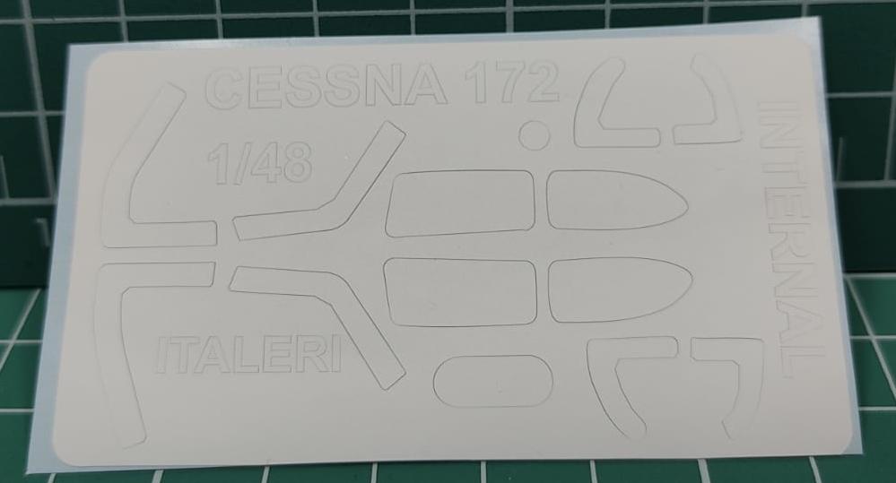 48094-1KV Окрасочная маска Cessna 172 Skyhawk (ITALERI #2764) - Двусторонние маски + маски на диски и колеса