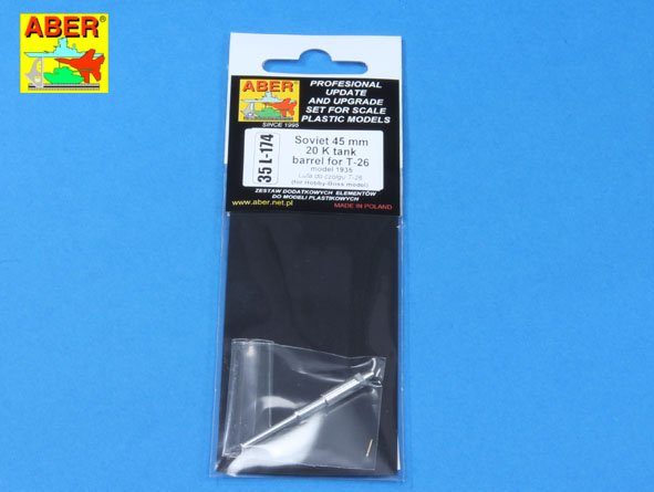 ABR-35-L-174  Дополнения для  Soviet 45 mm 20 K tank barrel fot T-26 (model 1935) для Hobby-Boss 1/35