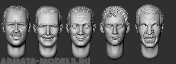 ARM356058 Головы (с волосами) №13 ARMOR35