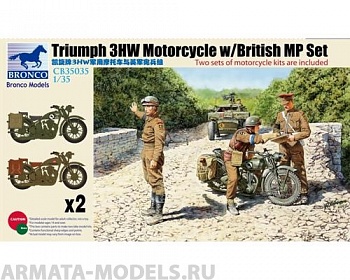 CB35035 Triumph 3HW Motorcycle w/British MP Set