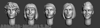 ARM356031 Женские головы (с волосами) №2