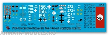 1095PED Декаль German tanks of the french campaign No 2