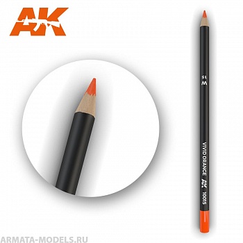 AK10015 Карандаш для везеринга Watercolor Pencil Vivid Orange (Box - 5 units)