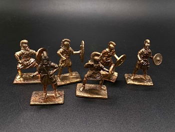 4109/БТБ Солдатики, пешие иберийцы (испанцы), 40 мм, бронза