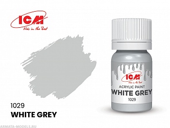C1029 Краска для творчества, 12 мл, цвет Бело-серый(White Grey)