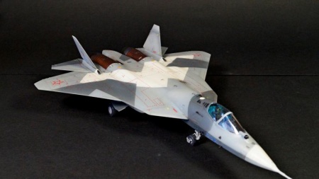 72041 ПАК-ФА Т-50 Истребитель ВКС России 5-го поколения (без смолы) ARK model