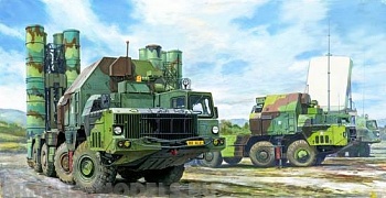 01038  Ракетная установка  ПУ 5П85С с ракетами 48Н6Е ЗРК С-300 ПМУ Фаворит   (1:35)