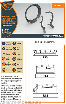 CPA72001 Mitsubishi A5M2b 'Claude' resin exhaust and cooling fins (designed to be usedwith Clear Prop Models kits)