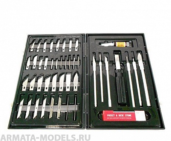 4007J Набор ножей с цанговым зажимом, 51 предмет